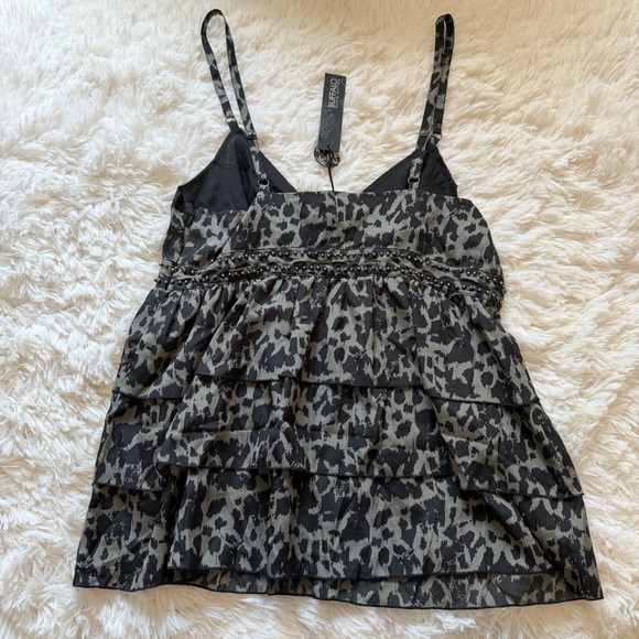 Buffalo David Bitton Black and Gray Animal Print Camisole - Picture 3 of 3